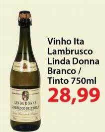Chama Supermercados Vinho ita lambrusco linda donna branco tinto oferta