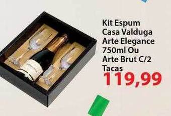 Chama Supermercados Kit espum casa valduga arte elegance ou arte brut c 2 tacas oferta