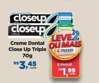 Farmácias Nissei Creme dental close up triple oferta