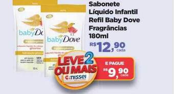 Farmácias Nissei Sabonete liquido infantil refil baby dove fragrâncias oferta