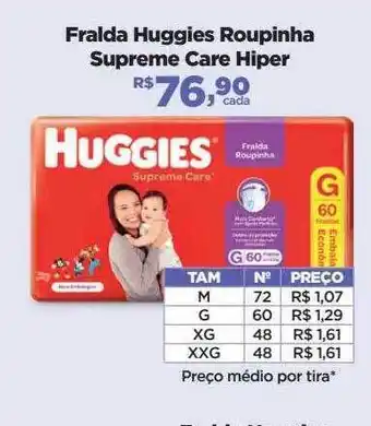 Farmácias Nissei Fralda huggies roupinha supreme care hiper oferta