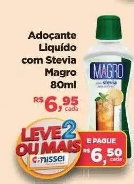 Adoçante liquído com stevia magro