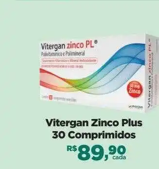 Vitergan zinco plus 30 comprimidos