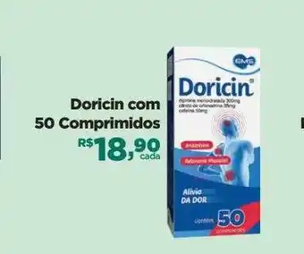 Farmácias Nissei Doricin com 50 comprimidos oferta