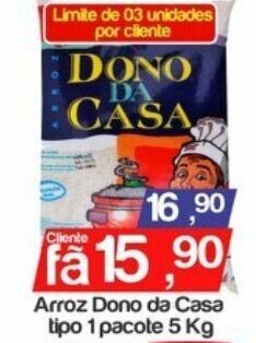 Arroz Dono da Casa tipo 1 pacote 5kg