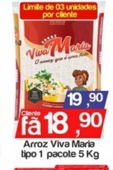 Arroz Viva Maria tipo 1 pacote 5kg