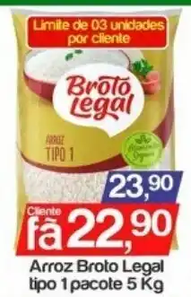 Supermercados Gricki Arroz Broto Legal Tipo 1 pct 5kg oferta