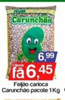 Feijao Carioca Carunchao pacote 1kg