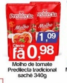 Molho de Tomate Predilecta Trad. sache 340g