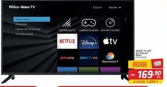 GBarbosa Smart tv led 40” philco roku ptv40g65 oferta