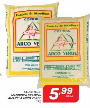 GBarbosa Farinha de mandioca branca/ amarela arco verde 1 kg oferta