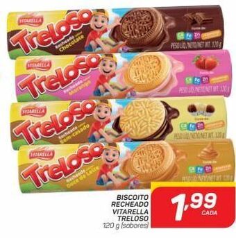 GBarbosa Biscoito recheado vitarella treloso 120 g (sabores) oferta