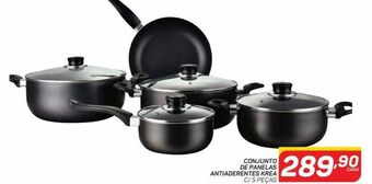 GBarbosa Conjunto de panelas antiaderentes krea c/ 5 peças oferta