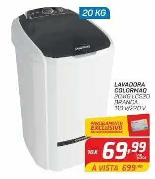 GBarbosa Lavadora colormaq 20 kg lcs20 branca 110 v/220 v oferta