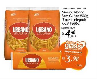 Giassi Supermercados Massa urbano sem glúten oferta