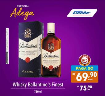 Supermercados Condor Whisky ballantine's finest oferta