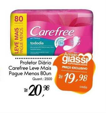 Giassi Supermercados Protetor diário carefree oferta