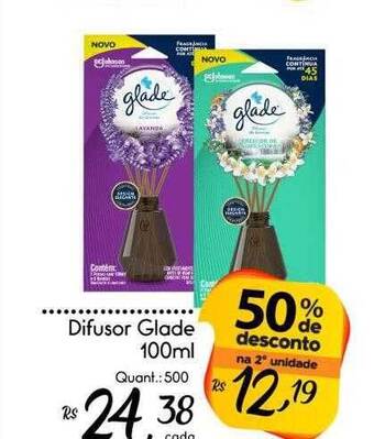 Giassi Supermercados Difusor glade 50% de desconto na 2a unidade oferta