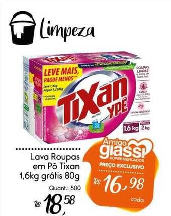 Giassi Supermercados Lava roupas em pó tixan oferta