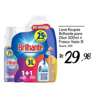 Giassi Supermercados Lava roupas brilhante para diluir + frasco vazio oferta