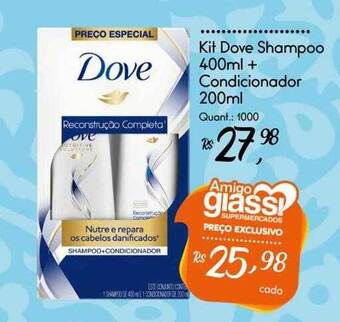Giassi Supermercados Kit dove shampoo + condicionador oferta