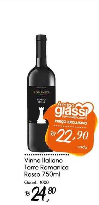 Giassi Supermercados Vinho italiano torre romanica rosso oferta