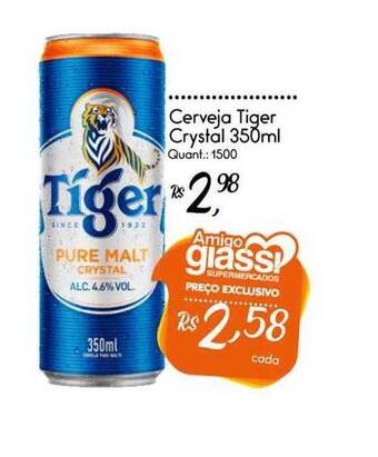 Giassi Supermercados Cerveja tiger crystal oferta