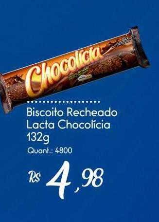Biscoito recheado lacta chocolícia