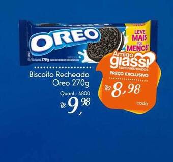Giassi Supermercados Biscoito recheado oreo oferta
