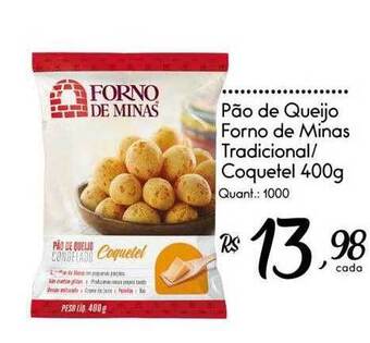 Giassi Supermercados Pão de queijo forno de minas tradicional coquetel oferta