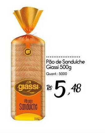 Pão de sanduíche giassi