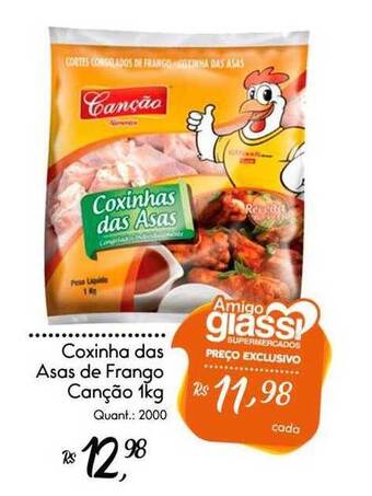 Giassi Supermercados Coxinha das asas de frango canção oferta