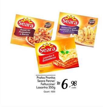 Giassi Supermercados Pratos prontos seara penne fettuccine lasanha oferta