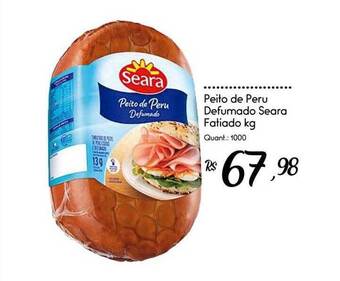 Giassi Supermercados Peito de peru defumado seara fatiado oferta