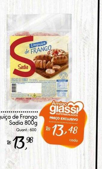 Giassi Supermercados Linguiça de frango sadia oferta