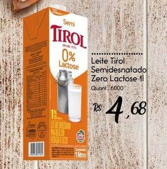 Giassi Supermercados Leite tirol semidesnatado zero lactose oferta