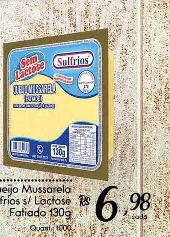 Giassi Supermercados Queijo mussarela sulfrios s lactose fatiado oferta