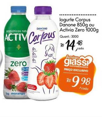 Giassi Supermercados Iogurte corpus danone ou activia zero oferta