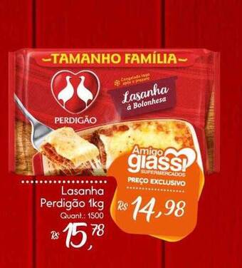 Giassi Supermercados Lasanha perdigão oferta