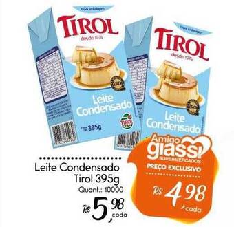 Giassi Supermercados Leite condensado tirol oferta