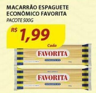 Assaí Atacadista Macarrao Espaguete Economico Favorita 500g oferta