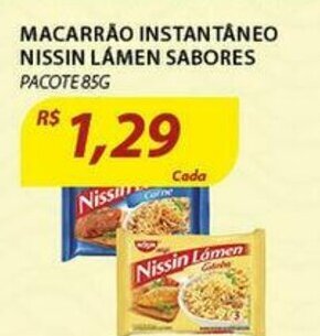 Assaí Atacadista Macarrao Instantaneo Nissin Lamen Sabores 85g oferta