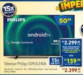 Supermercados Condor Televisor philips 50pug7406 oferta