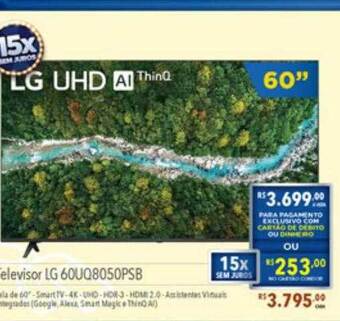 Supermercados Condor Televisor lg 60uq8050psb oferta