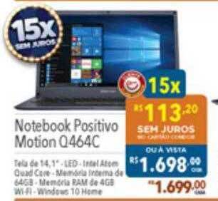 Notebook positivo motion q464c