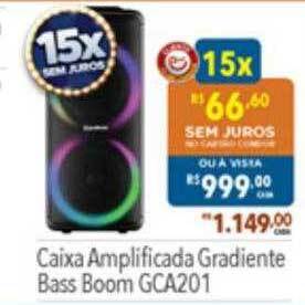 Supermercados Condor Caixa amplificada gradiente bass boom gca201 oferta