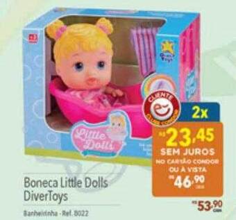 Supermercados Condor Boneca little dolls divertoys oferta