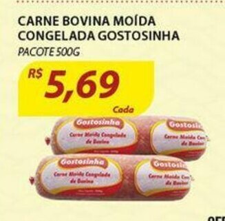 Carne Bovina Moida Congelada Gostosinha 500g