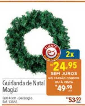 Supermercados Condor Guirlanda de natal magizi oferta