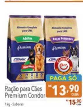 Supermercados Condor Ração para cães premium condor oferta